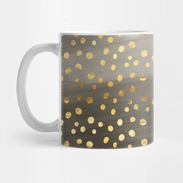 Black and Gold Metallic Polka Dots by Printable Pretty